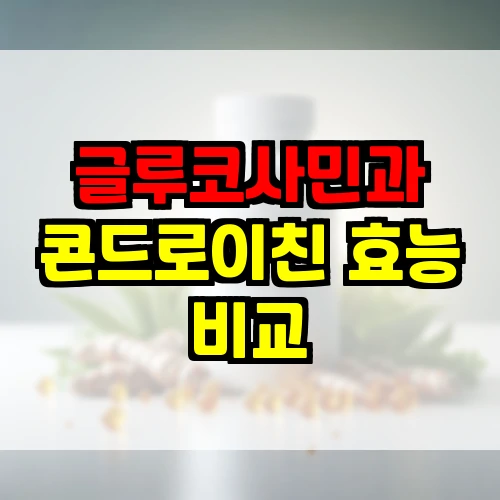 글루코사민과 콘드로이친 효능 비교